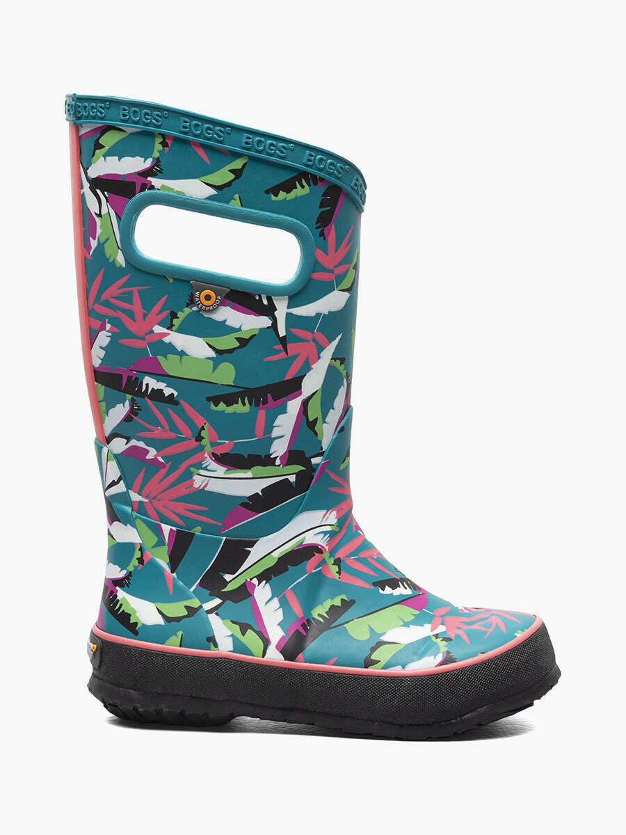 Bogs Rain Boots - Palm Duo Dark Turquoise-Mountain Baby