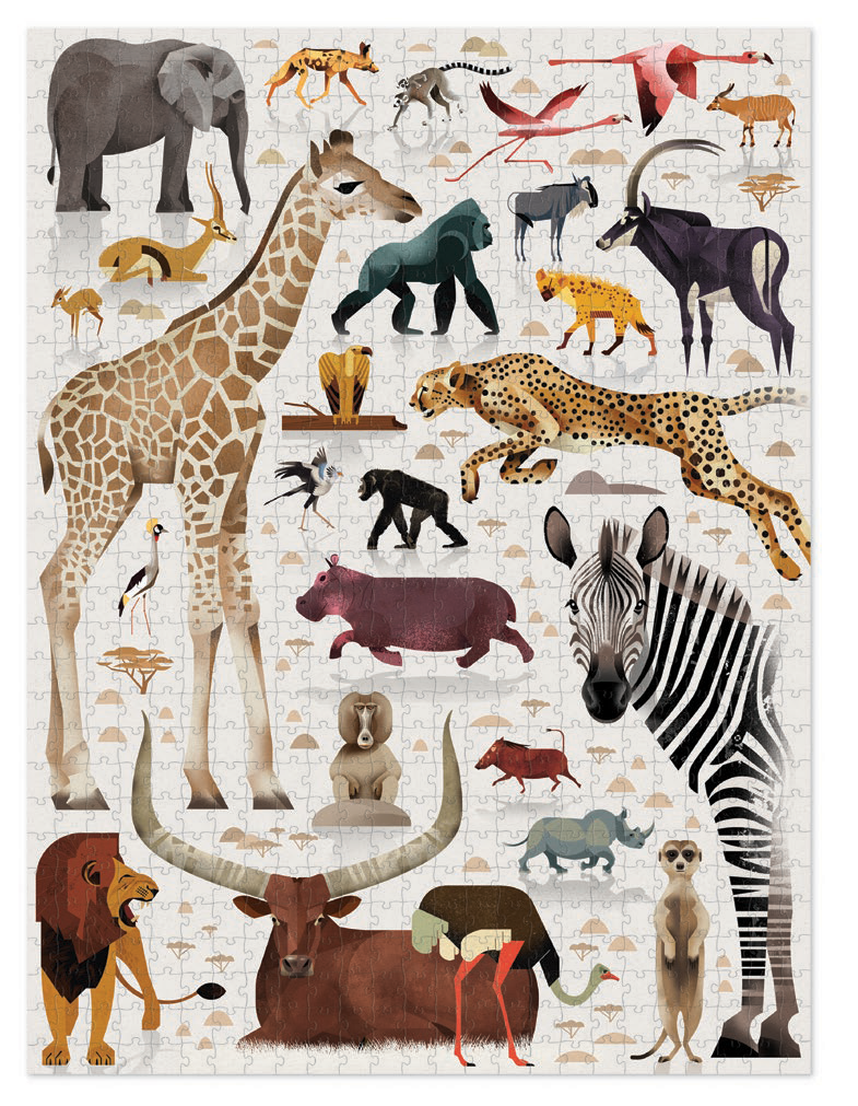 Crocodile Creek Puzzle - 750pc World Of Animals - African Animals-Mountain Baby