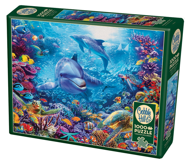 Cobble Hill Puzzle - 1000pc - Dolphins At Play-Mountain Baby