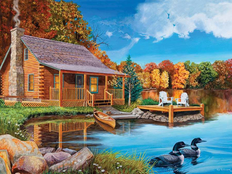 Cobble Hill Puzzle - 500pc - Loon Lake-Mountain Baby