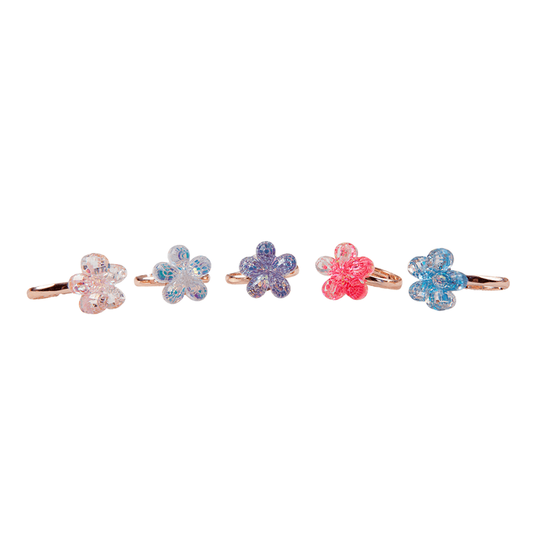 Great Pretenders Jewelry - Boutique Shimmer Flower Rings 5pk-Mountain Baby