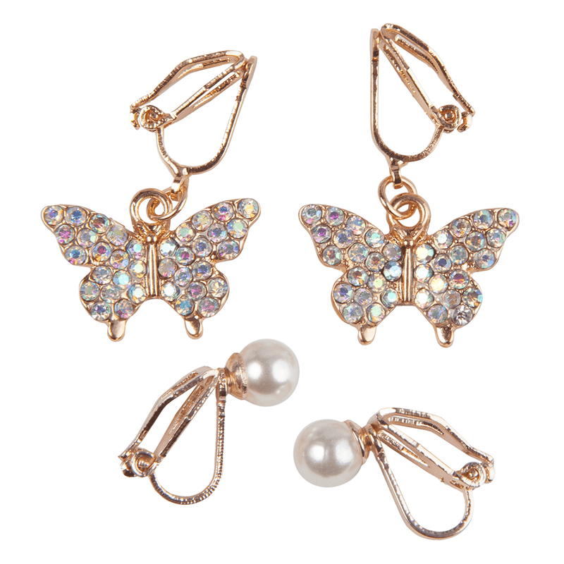 Great Pretenders Jewelry - Boutique Butterfly Clip On Earrings 3pk-Mountain Baby