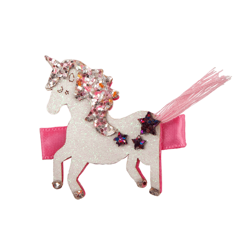 Great Pretenders Jewelry - Boutique Tassy Tail Unicorn Hairclip-Mountain Baby