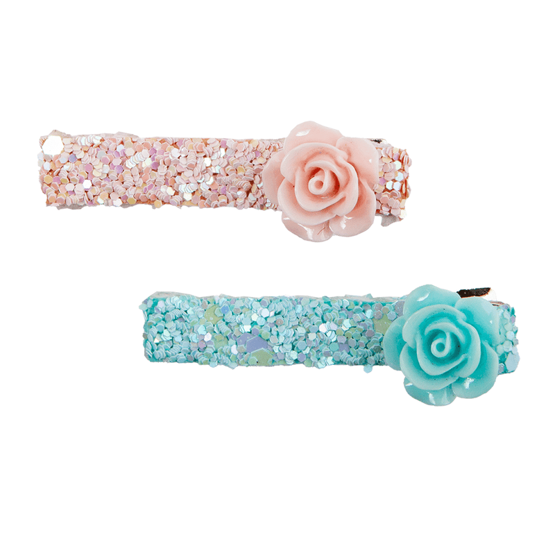 Great Pretenders Jewelry - Boutique Glitter Rosette Hairclip 2pk-Mountain Baby