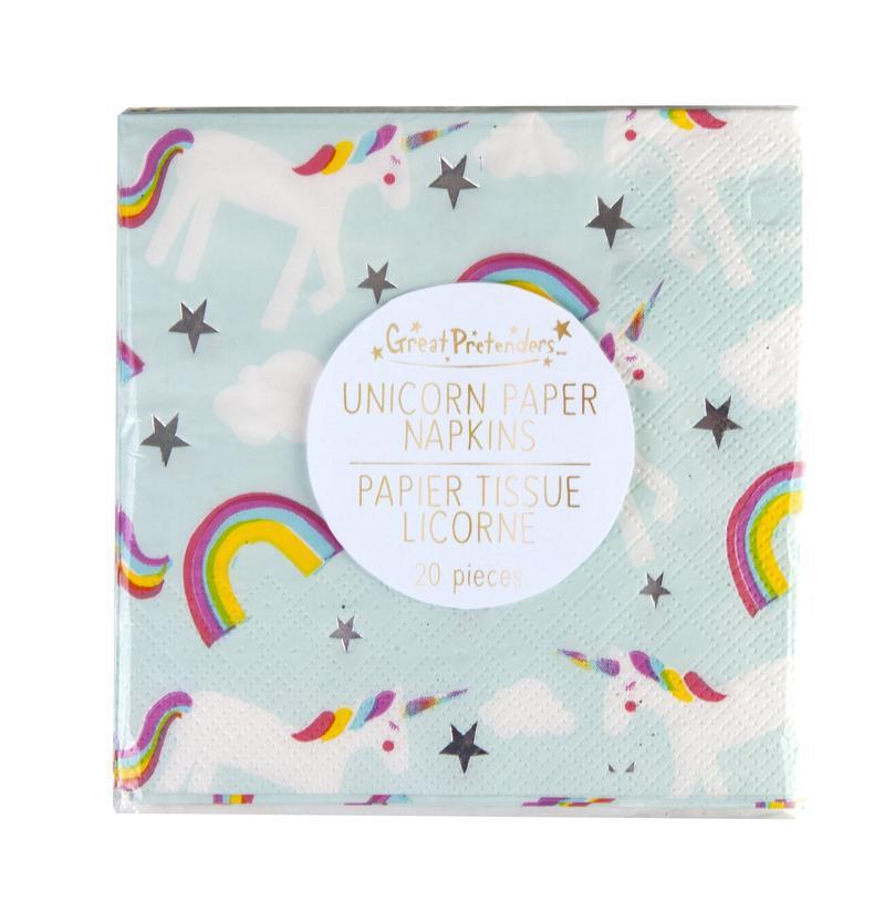 Great Pretenders Party Supplies - Paper Napkins - Unicorn-Mountain Baby