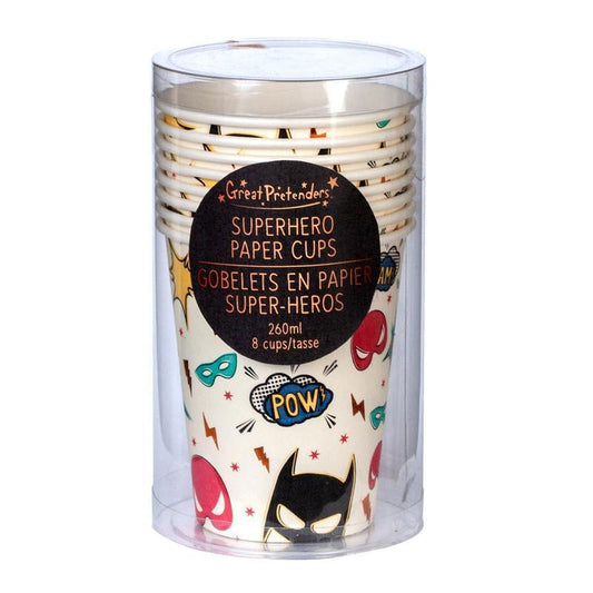 Great Pretenders Party Supplies - Paper Cups - Superhero-Mountain Baby