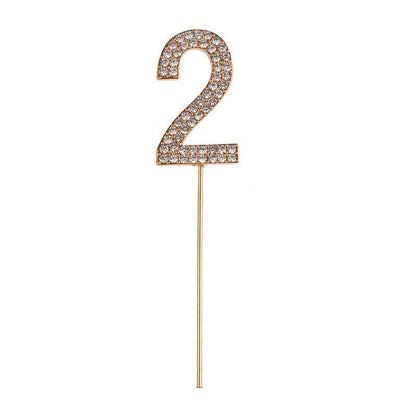 Great Pretenders Party Supplies - Cupcake Toppers - Rhinestone Numbers-Mountain Baby