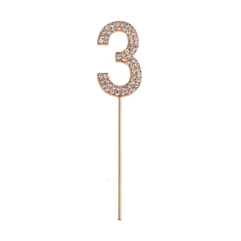 Great Pretenders Party Supplies - Cupcake Toppers - Rhinestone Numbers-Mountain Baby
