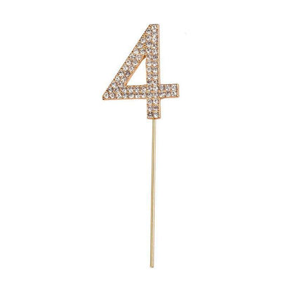 Great Pretenders Party Supplies - Cupcake Toppers - Rhinestone Numbers-Mountain Baby