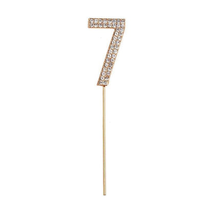 Great Pretenders Party Supplies - Cupcake Toppers - Rhinestone Numbers-Mountain Baby