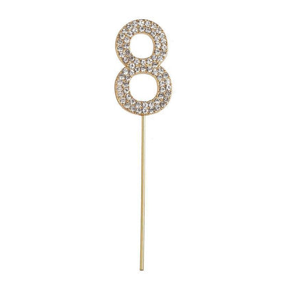Great Pretenders Party Supplies - Cupcake Toppers - Rhinestone Numbers-Mountain Baby