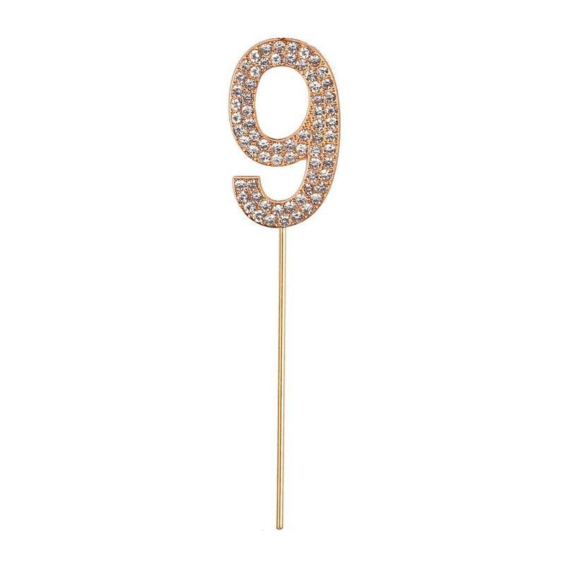 Great Pretenders Party Supplies - Cupcake Toppers - Rhinestone Numbers-Mountain Baby