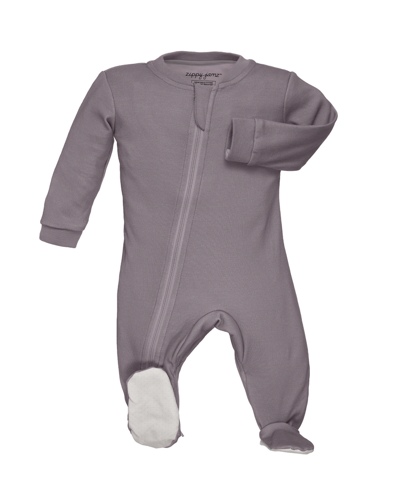 ZippyJamz Footed Coverall - All The Right Mauves-Mountain Baby