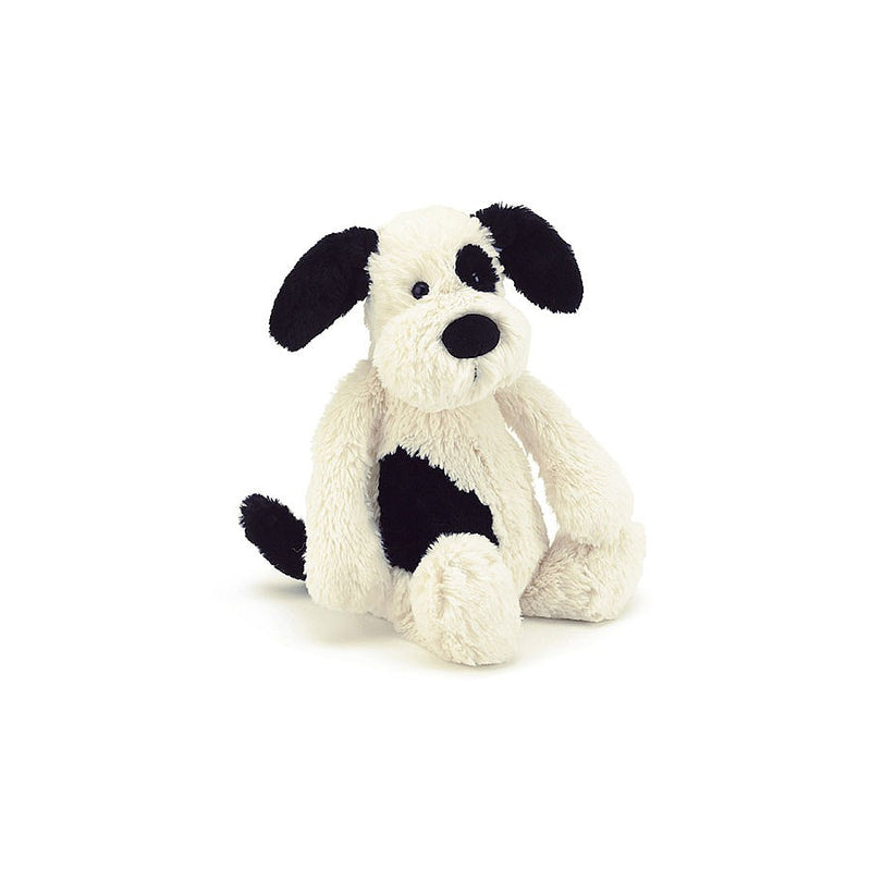 Jelly Cat Stuffie - Bashful Black/Cream Puppy - Medium-Mountain Baby