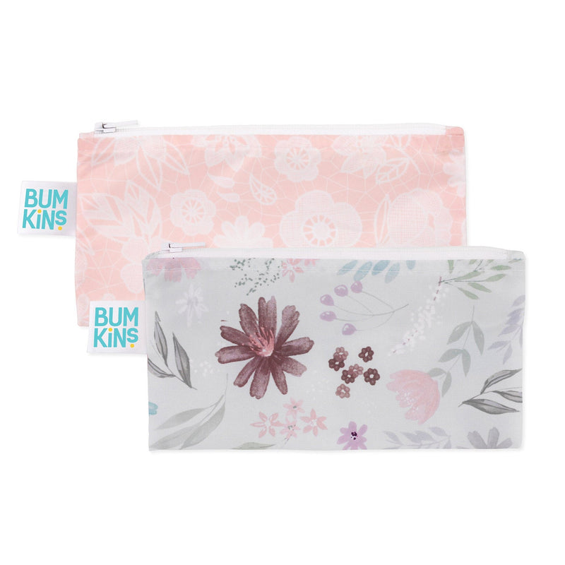 Bumkins Reusable Snack Bag 2pk - Small - Floral-Mountain Baby