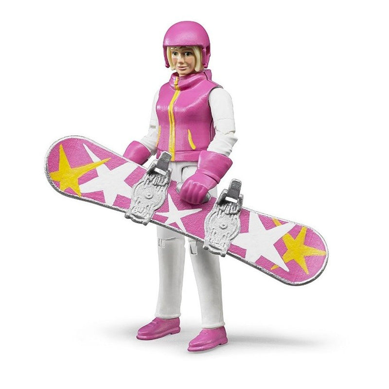 Bruder Figure - Snowboarder Woman with Accessories-Mountain Baby
