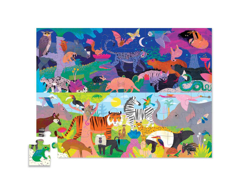 Crocodile Creek Puzzle - 48pc Opposites - Night & Day-Mountain Baby