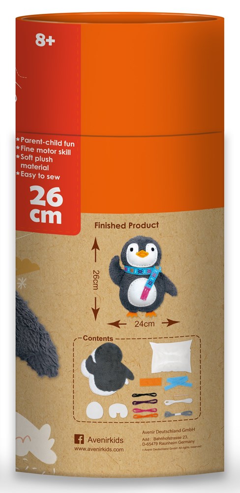 Avenir Sewing Doll Kit - Penguin-Mountain Baby