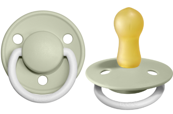 BIBS De Lux Soother Pacifier Natural Latex 2pk - Sage Glow-Mountain Baby