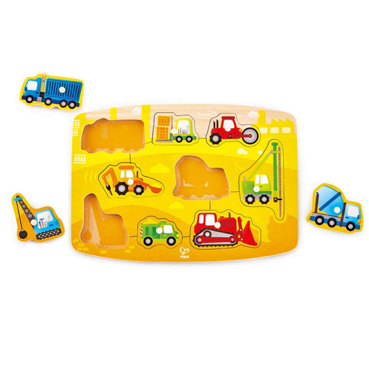 Hape Peg Puzzle - Construction-Mountain Baby