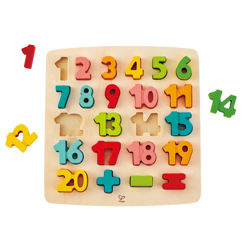 Hape Wooden Puzzle - Chunky Math Numbers-Mountain Baby