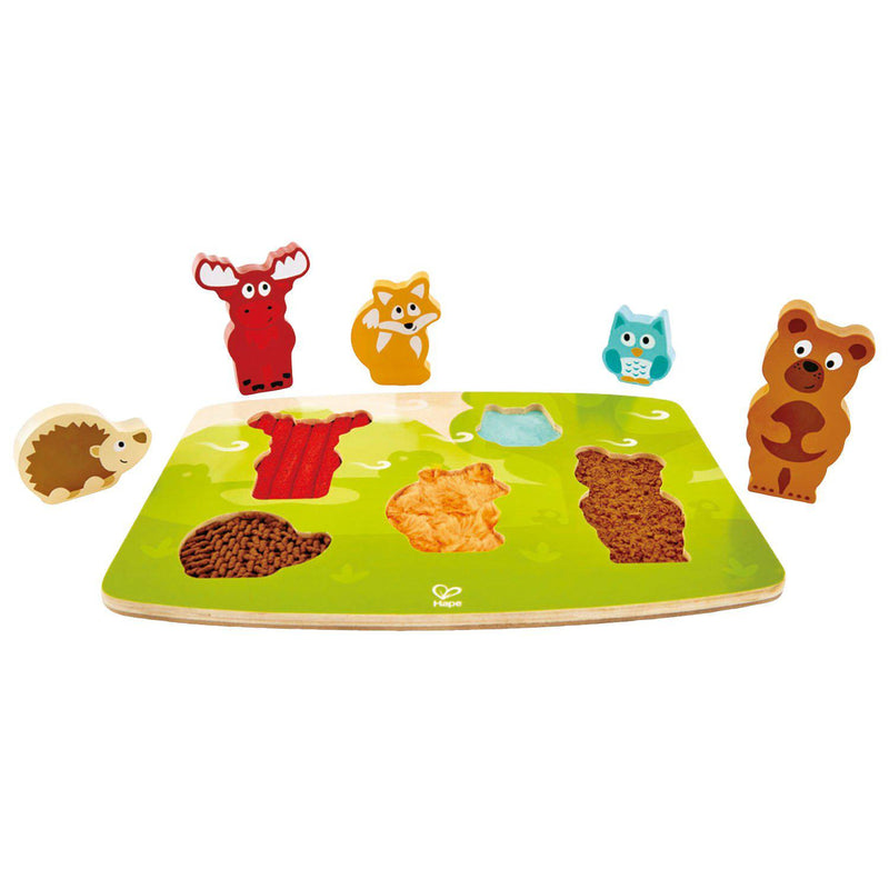 Hape Tactile Puzzle - Forest Animals-Mountain Baby
