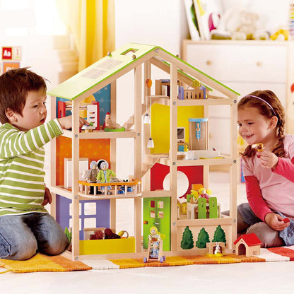 Hape Doll House - All Season House (Furnished)-Mountain Baby