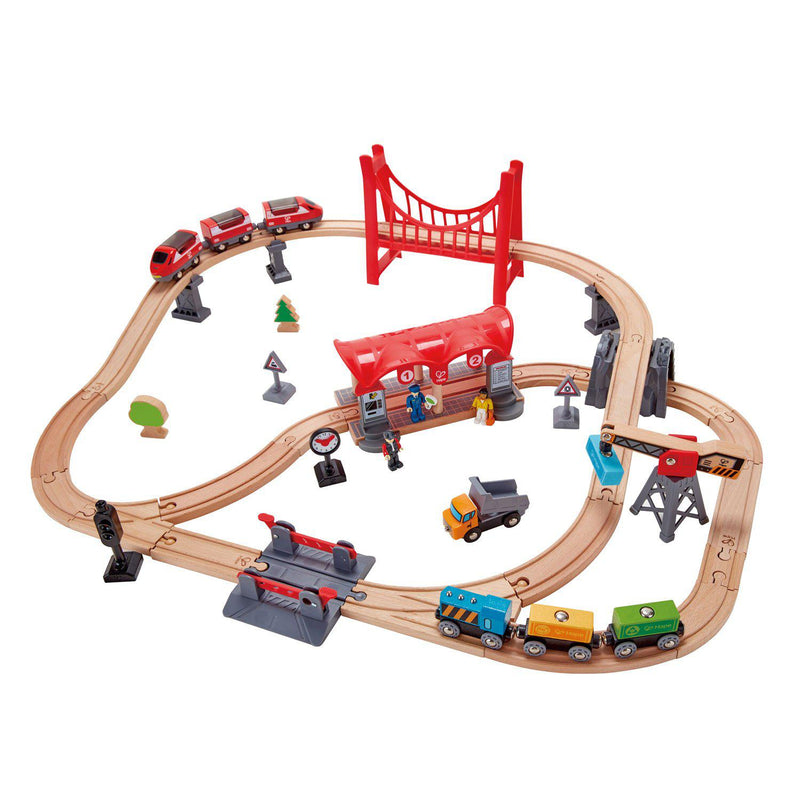 Hape Train Set - Busy City Rail Set-Mountain Baby