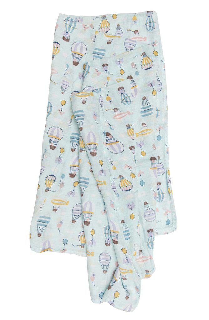 LouLou Lollipop Muslin Swaddle - Up Up Away-Mountain Baby