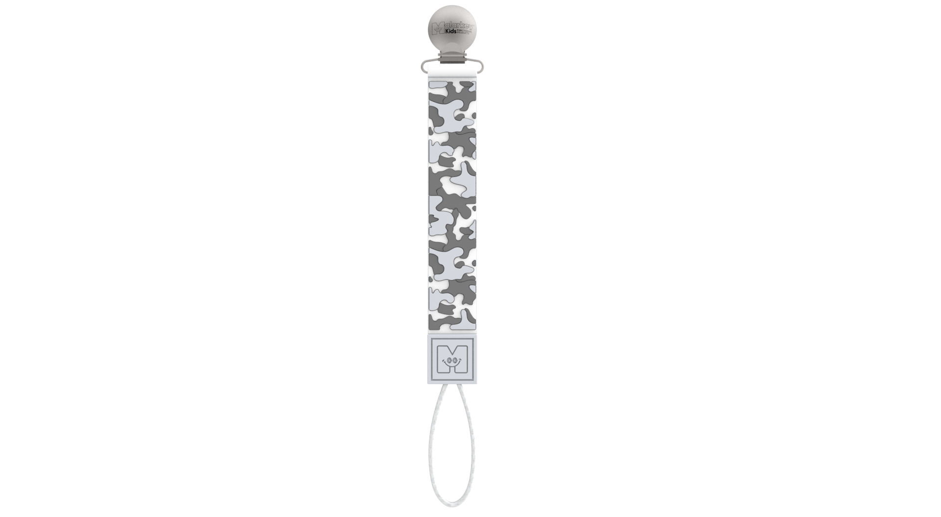 Malarkey Kids Teether Tether - Grey Camo-Mountain Baby