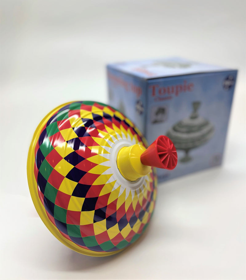 Classic Spinning Tin Top - Multicolour-Mountain Baby
