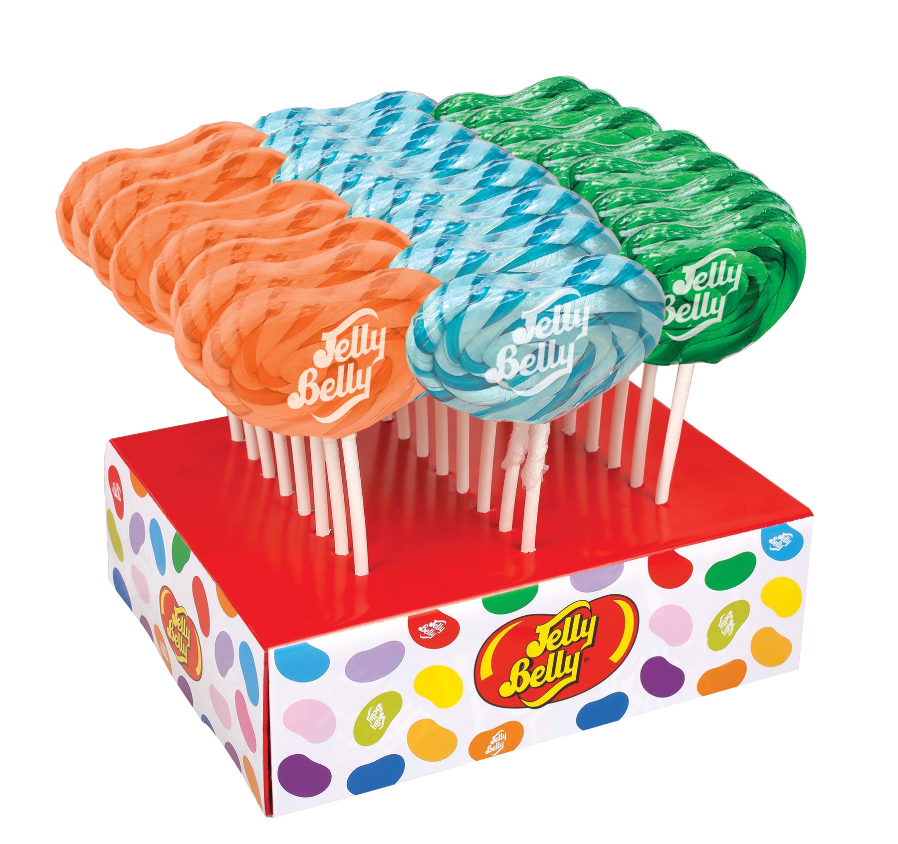 Jelly Belly Lollipop Assortment - Blue/Green/Tangerine-Mountain Baby
