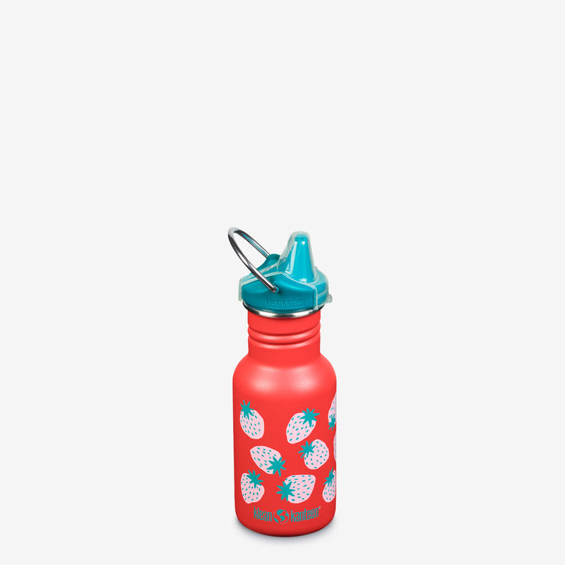 Klean Kanteen Kid Classic Sippy 12 oz. Water Bottle - Coral Strawberries-Mountain Baby
