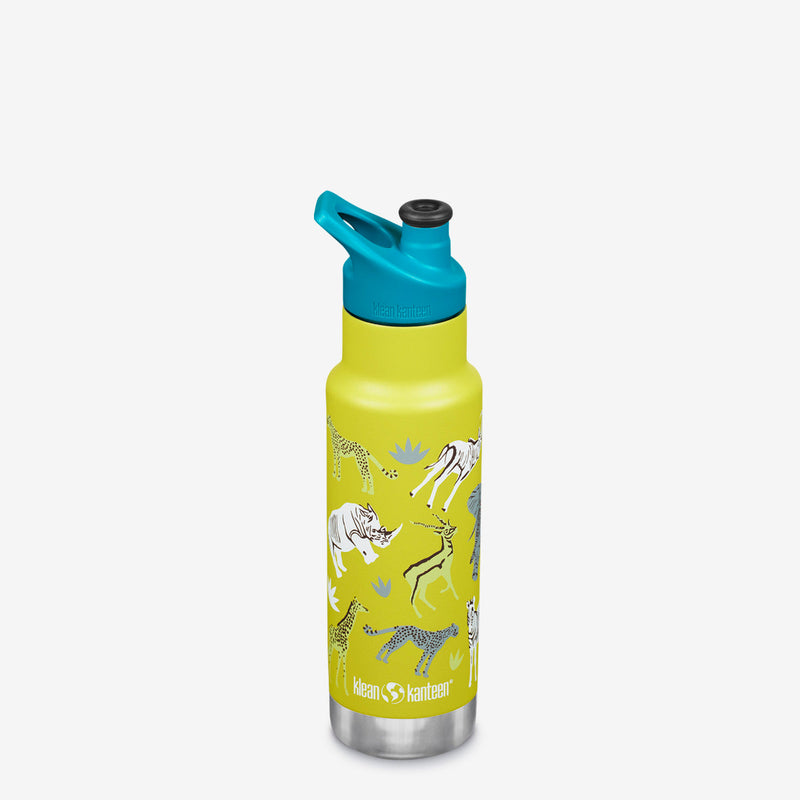 Klean Kanteen Kid Classic Sport Vacuum Insulated 12 oz. Water Bottle - Safari-Mountain Baby