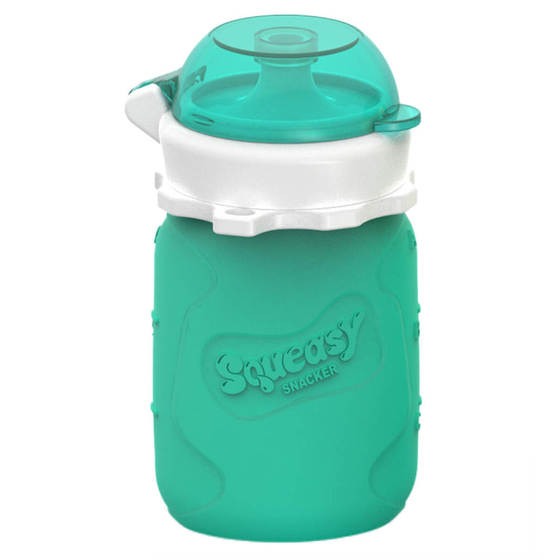 Squeasy Gear Food Pouch Snacker - 3.5oz - Aqua-Mountain Baby