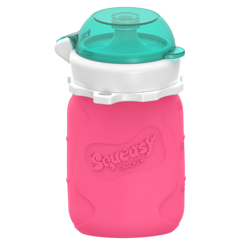 Squeasy Gear Food Pouch Snacker - 3.5oz - Pink-Mountain Baby
