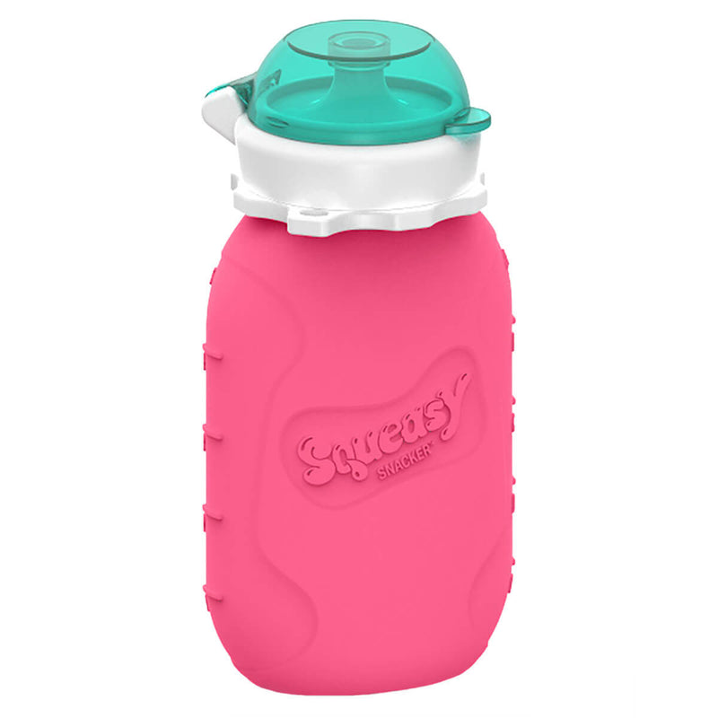 Squeasy Gear Food Pouch Snacker - 6oz - Pink-Mountain Baby
