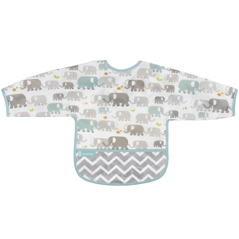 Kushies Clean Bib with Sleeves-Mountain Baby
