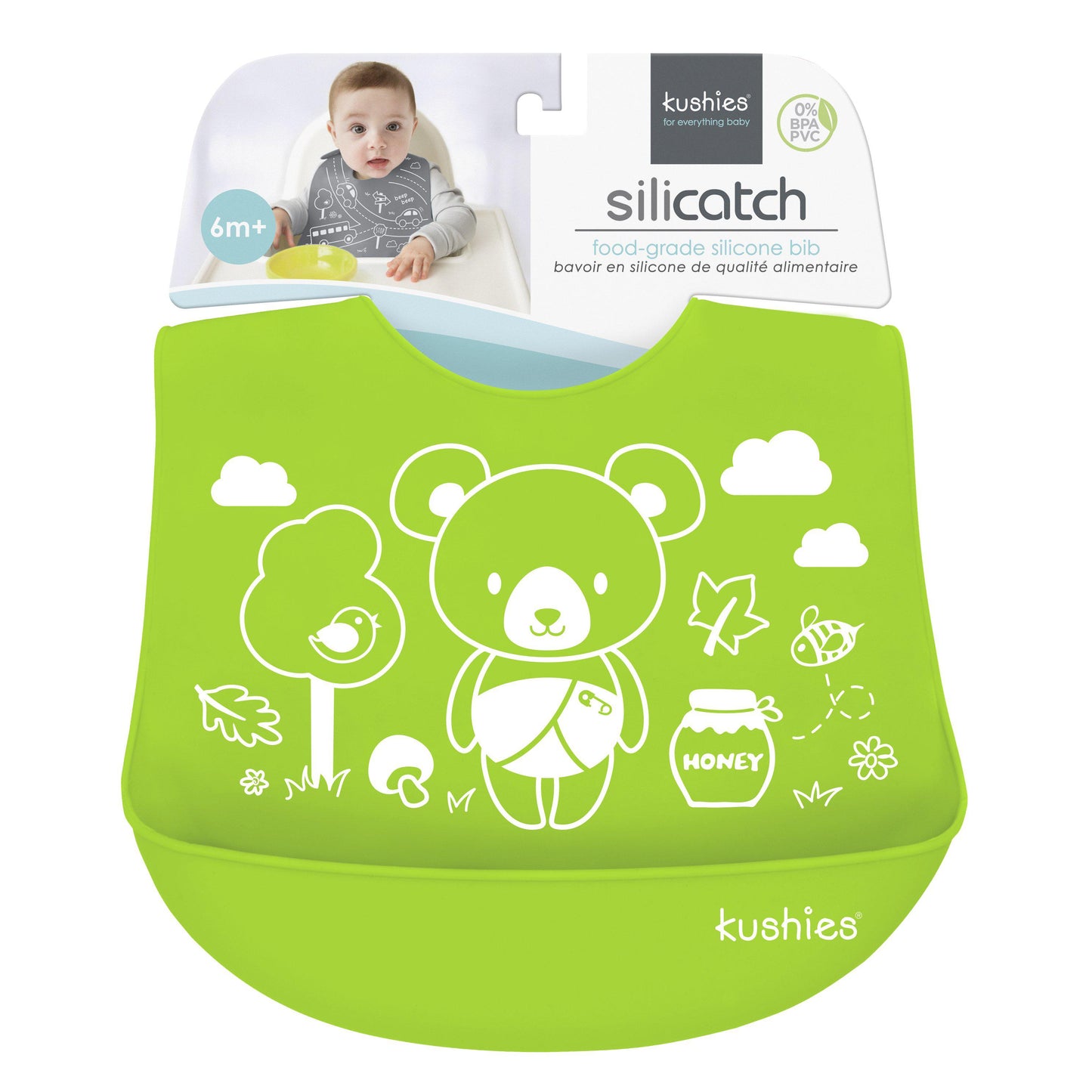 Kushies Silicatch Bib-Mountain Baby