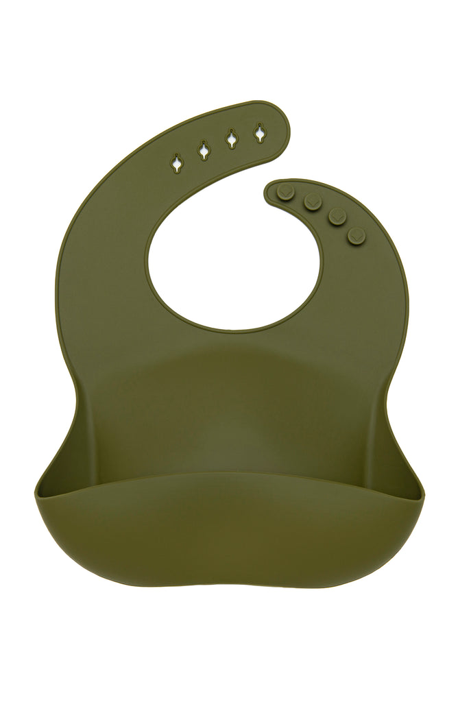 LouLou Lollipop Silicone Bib - Olive-Mountain Baby