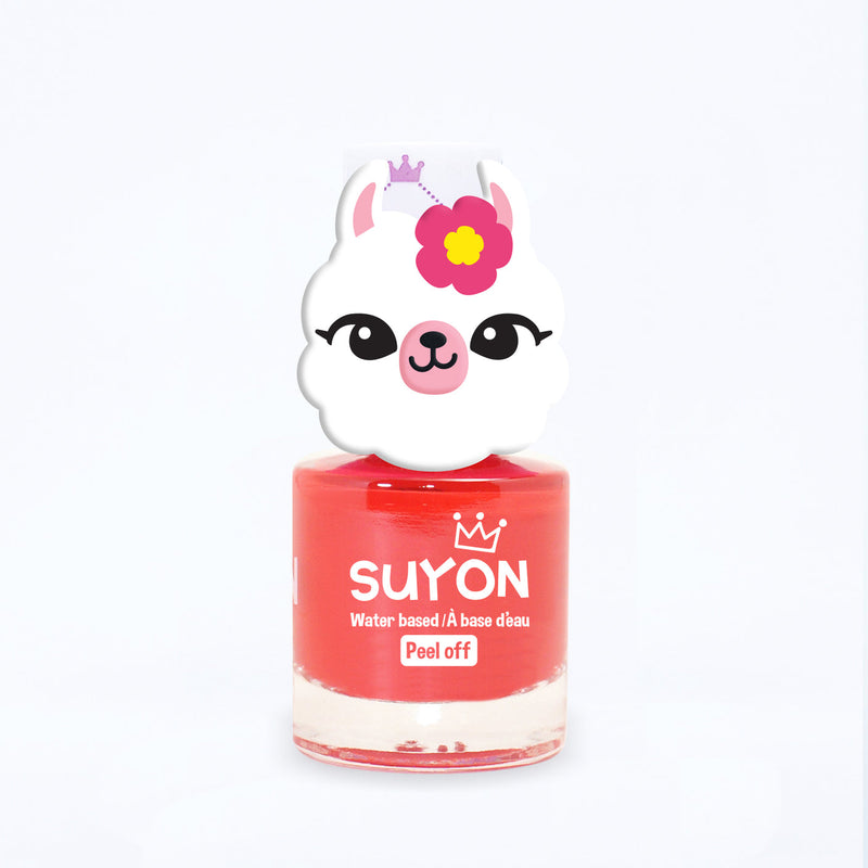 Suyon Water-Based Nail Polish & Ring - Llama Bright Red-Mountain Baby