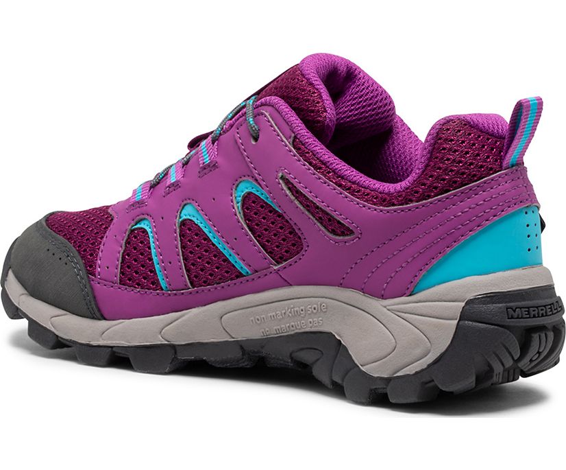 Merrell Oak Creek Low Waterproof Hiking Shoe - Pink/Blue-Mountain Baby