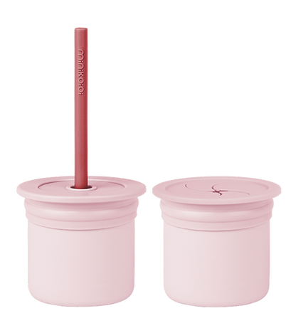 Minikoioi Silicone Sip+Snack - Velvet Rose-Mountain Baby