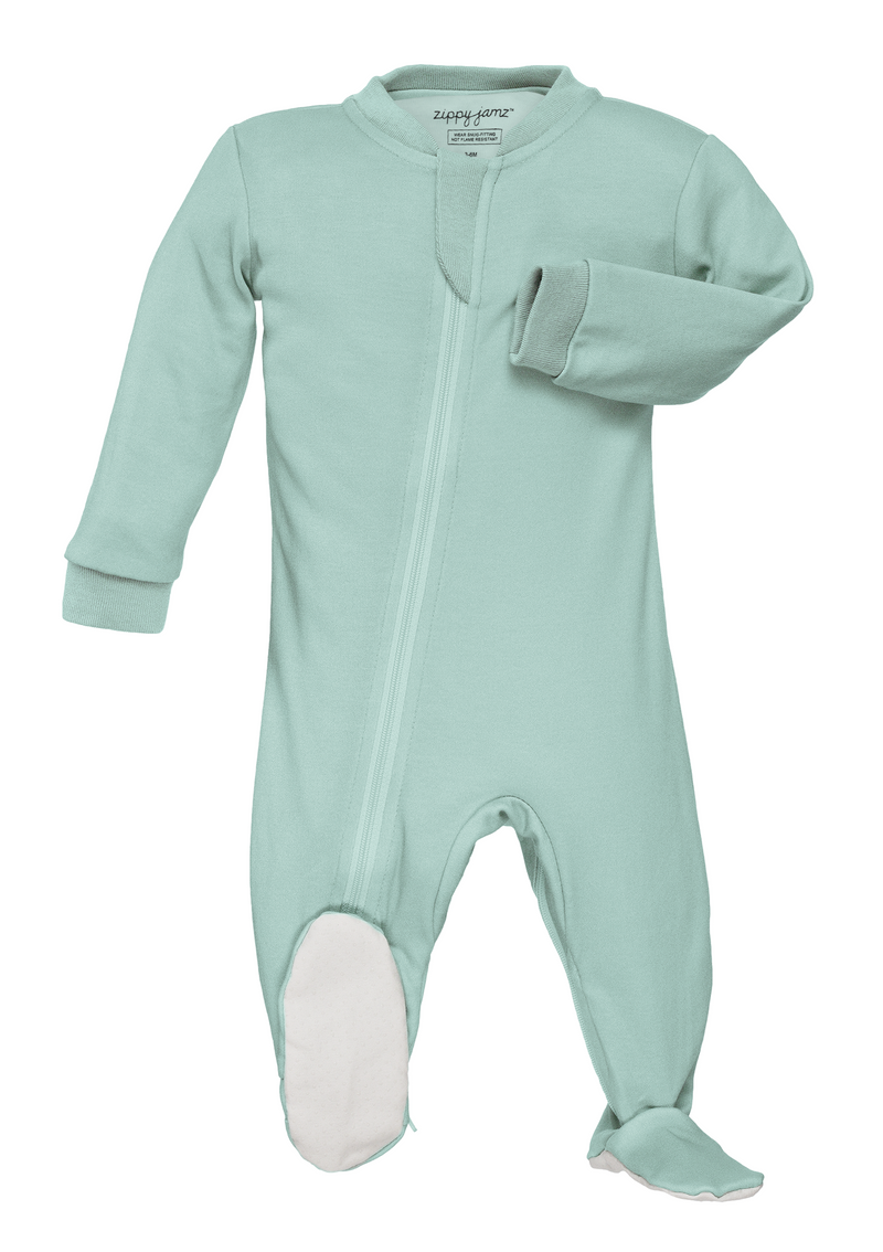ZippyJamz Footed Coverall - Mint To Be-Mountain Baby