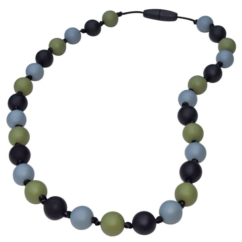 Munchables Bead Necklace - Green Camo w/ Knots-Mountain Baby