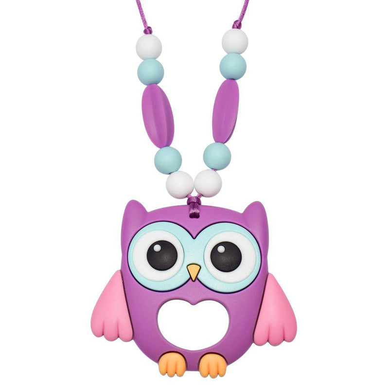 Munchables Pendant Necklace - Owl - Purple-Mountain Baby