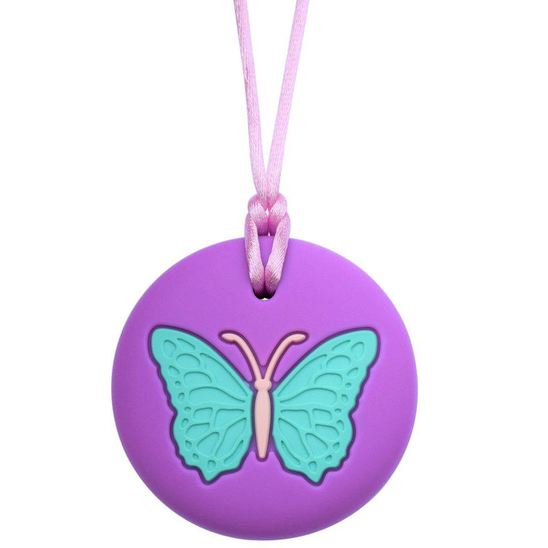 Munchables Pendant Necklace - Butterfly - Purple-Mountain Baby
