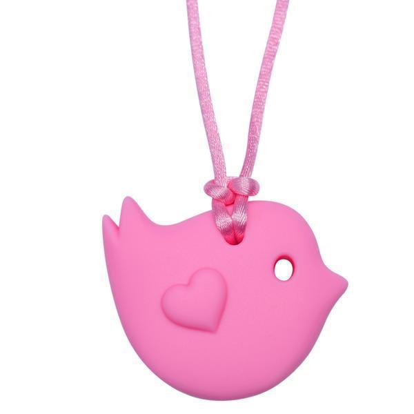 Munchables Pendant Necklace - Little Bird - Pink-Mountain Baby