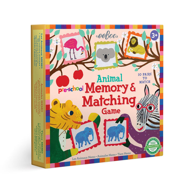 Eeboo Game - Preschool Animal Memory & Matching-Mountain Baby