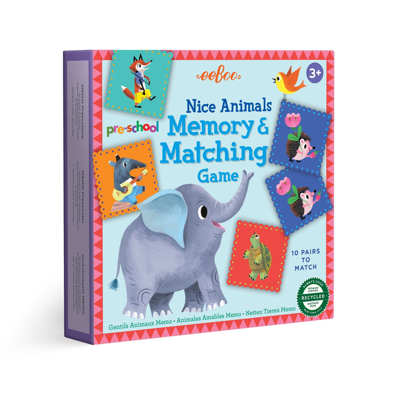 Eeboo Game - Preschool Nice Animals Memory & Matching-Mountain Baby